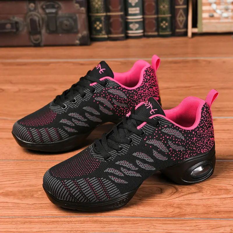 Spring And Summer Mid-heel Mesh Soft-soled Dance
