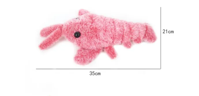 Pet Toys Electric Jumping Shrimp USB Charging Simulation Lobster Funny Cat Plush Pets Toy – image 4
