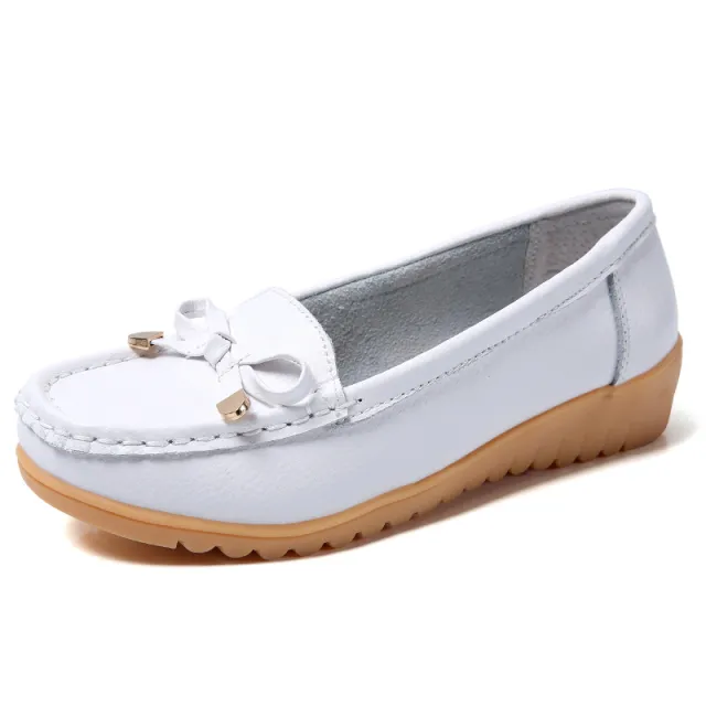 Middle aged And Elderly Single Shoes White Shoes Womens Slope Heel Non slip Nurse Shoes White - Shop at LoveMi