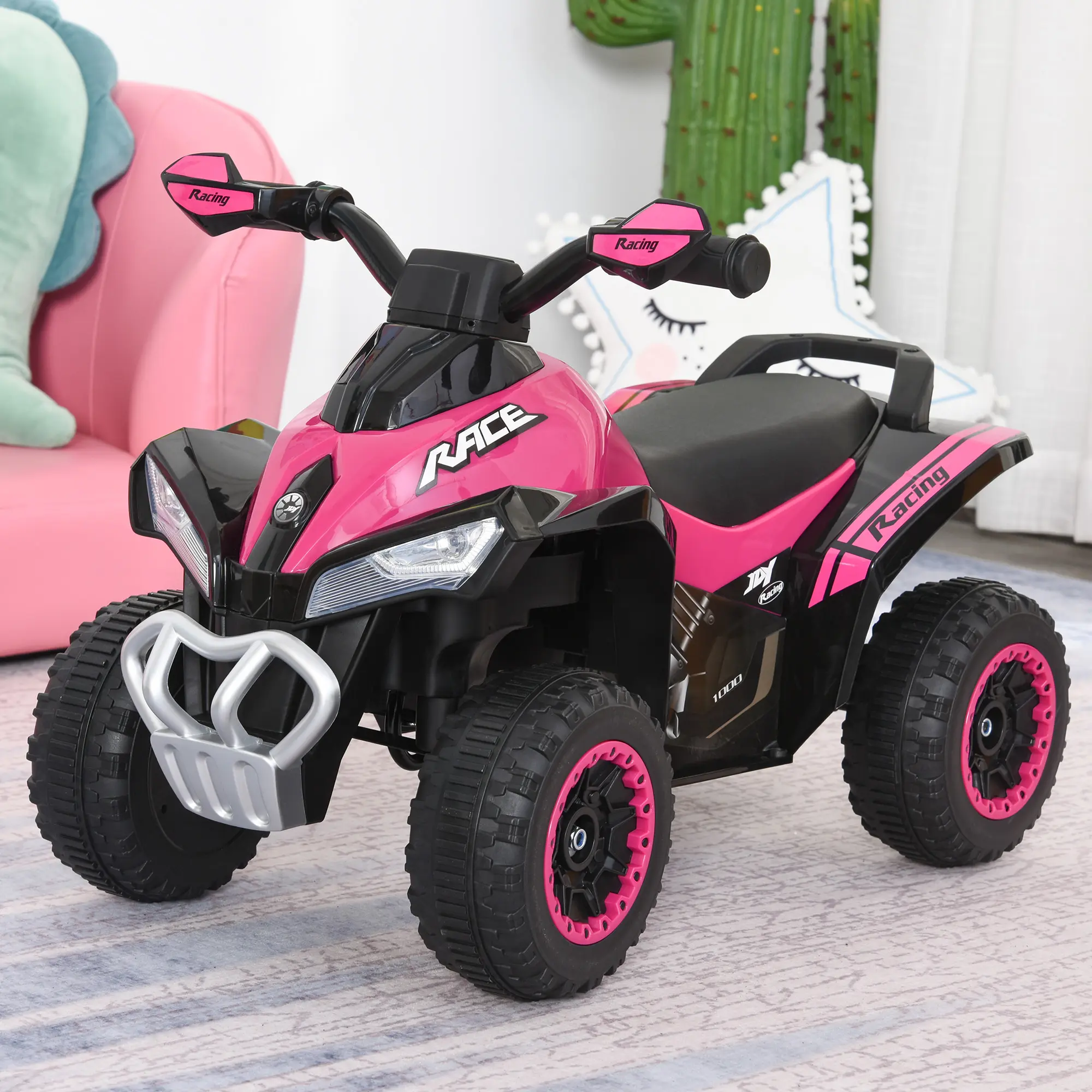 Toddler Push Car Foot-to-Floor 4 Wheels Music