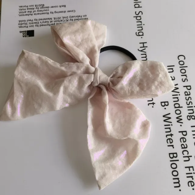 Hair Accessories Headdress Bow Bright Silk Hair Rope Head Ring New Products Section B - Shop at LoveMi