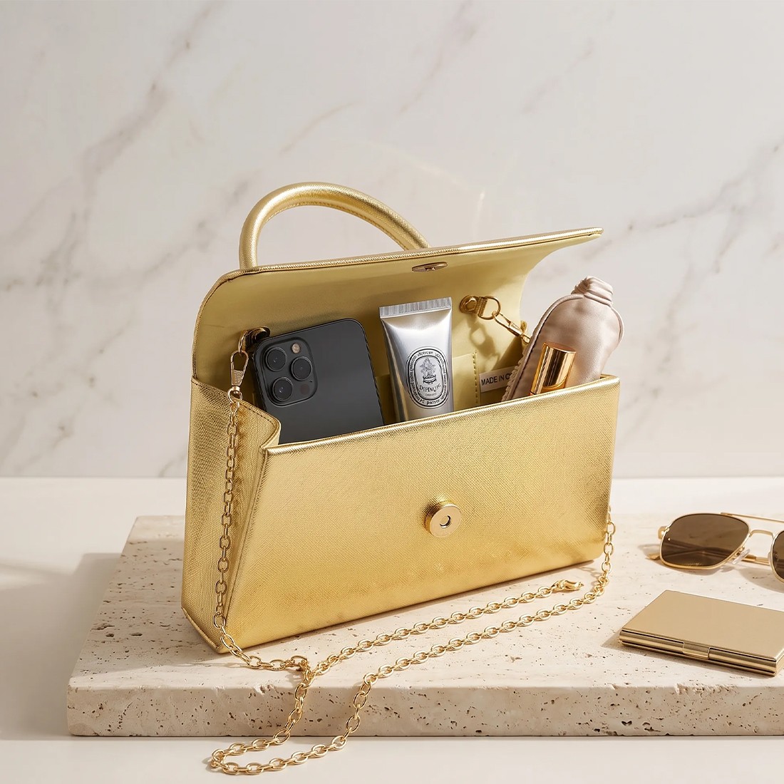 Stylish Leather Traveling Wristlet Bag Envelope Clutch Wallet Small Purse — image 4