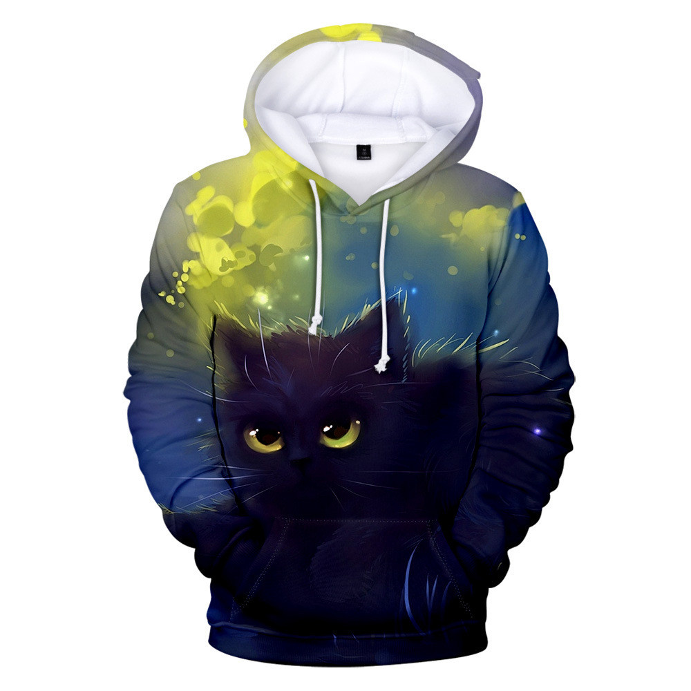 Title 2, Cat Peripheral 3D Digital Printing Hooded Sweater