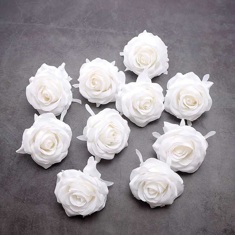 Title 7, Pure White Rose Snow White Simulation Raw Silk ...