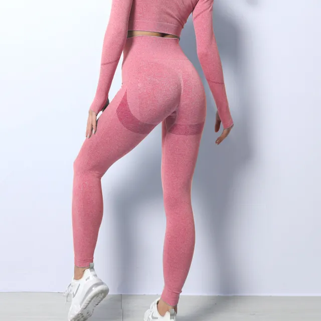 European And American Peach Hip High Waist Elastic Tight Yoga Pants Red - Shop at LoveMi