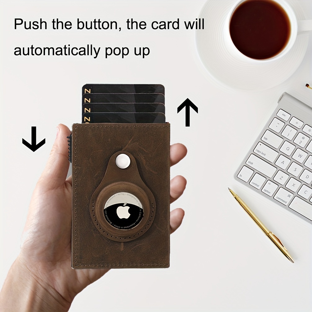 Men's Wallet With Airtag Card Slot, RFID Anti-theft Credit Card Smart Pop-up Tri-fold Wallet — foto 5