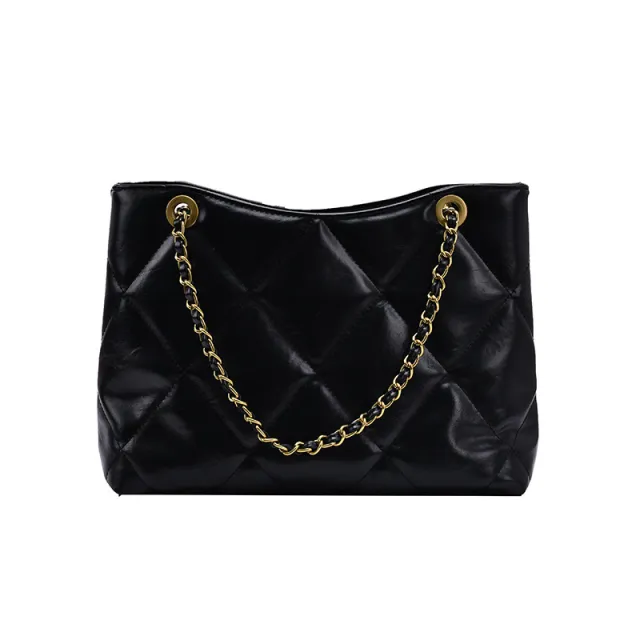Single Shoulder Ins Simple Casual Handbag Black - Shop at LoveMi