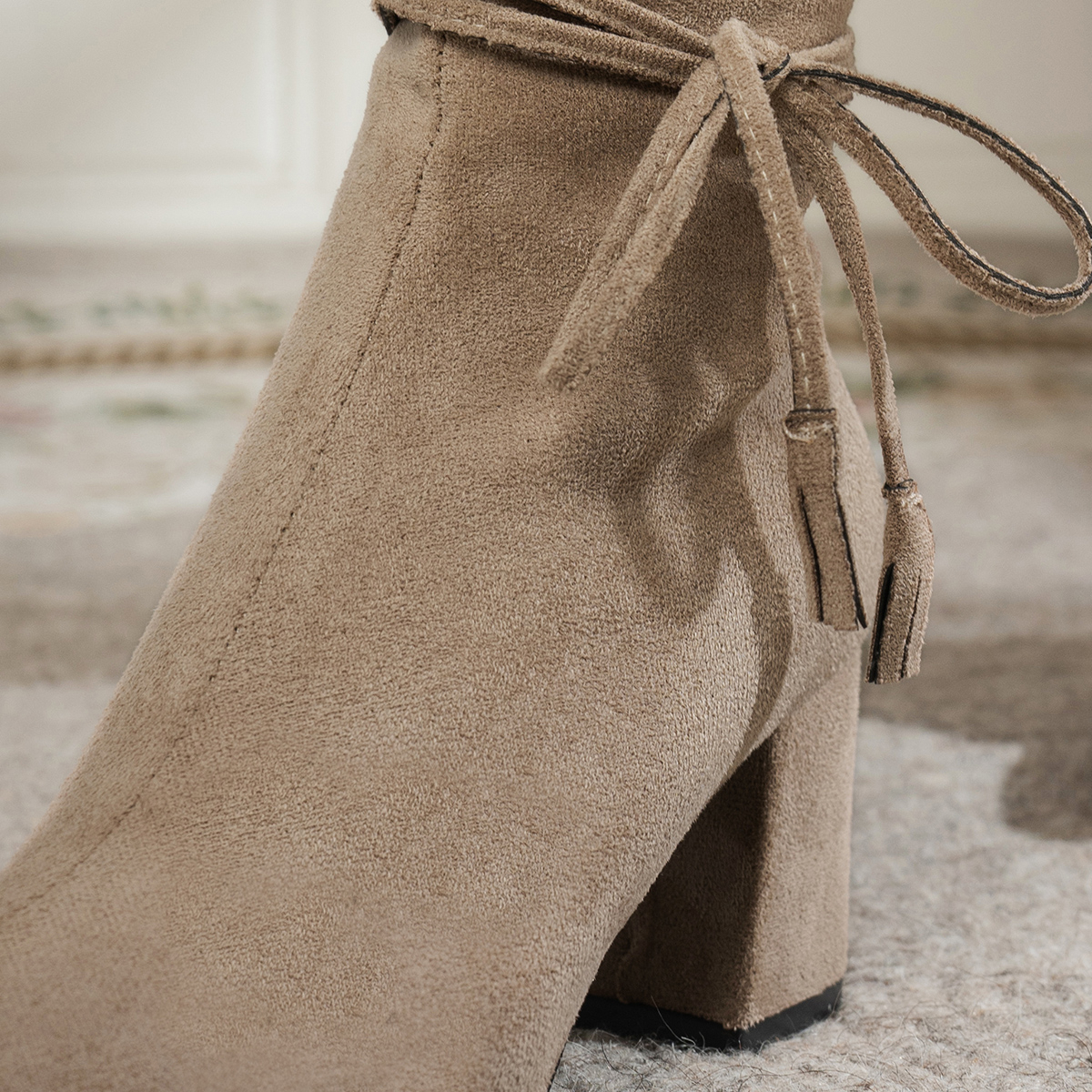 Faux Suede Ankle Boots, picture 2 of 3