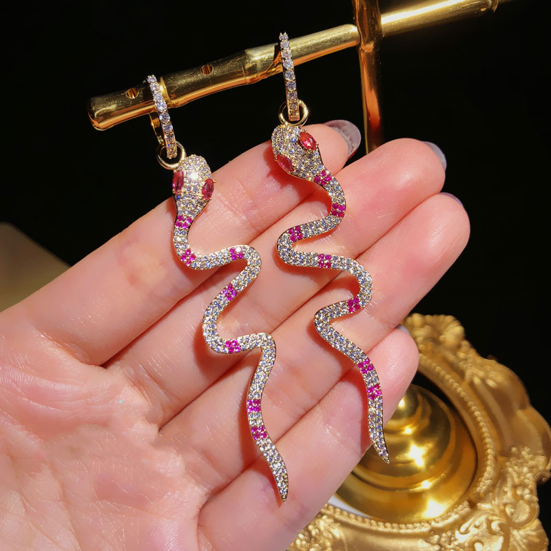 Title 3, Zircon Micro Inlaid Heavy Work Snake Shaped Pen...