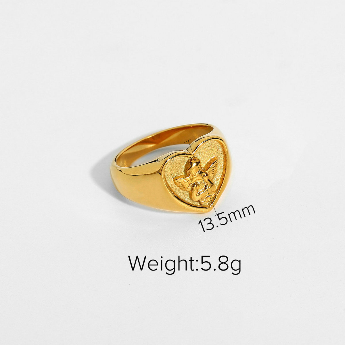 18K Gold Stainless Steel Love Ring
