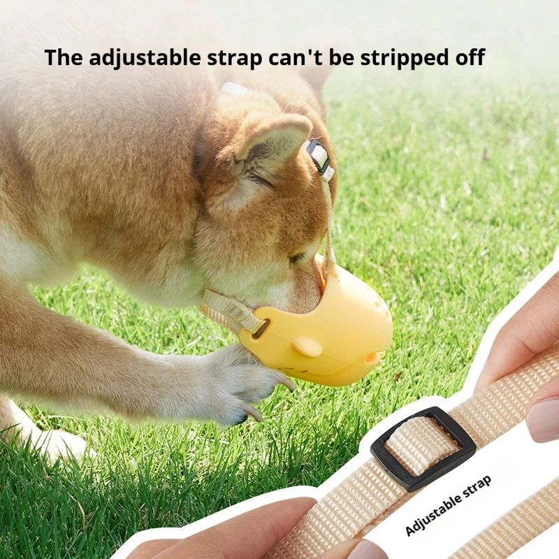 Portable Dog Muzzle Breathable Anti-Biting Dog Mouth Cover Adjustable Pet Basket Muzzles For Small Medium Pet Accessories thumbnail 4