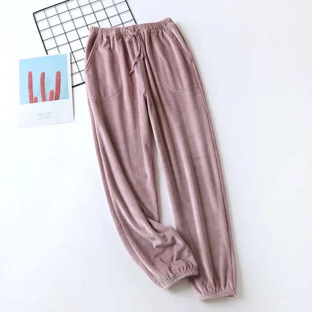 Plus Size Loose Women's Pajama Pants Home Trousers Pink2 - Shop at LoveMi