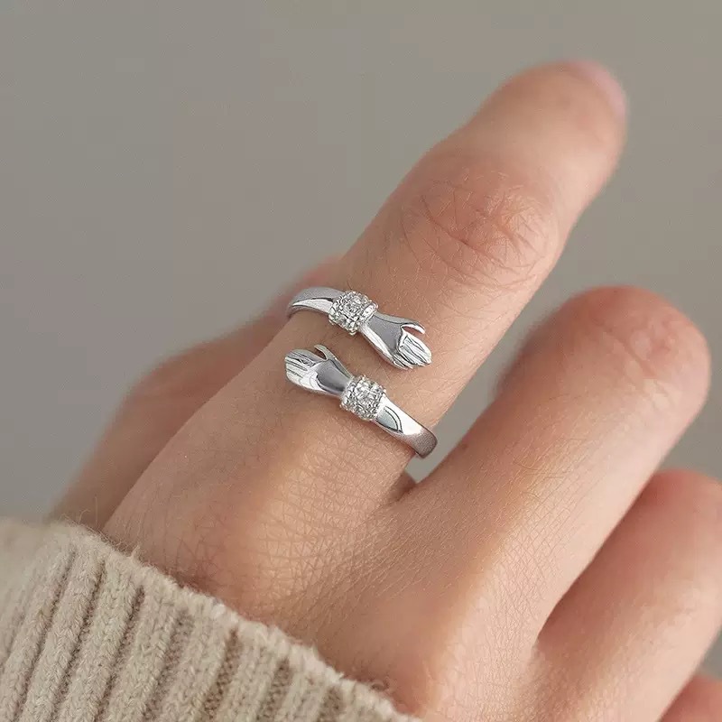 Embrace The Silver Ring Woman With Both Hands