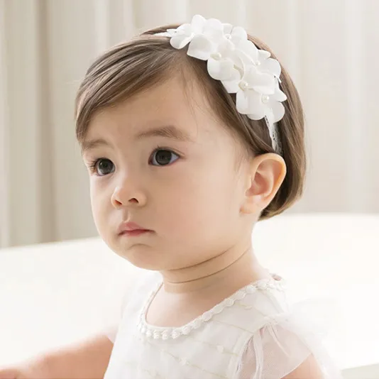 Korean Version Of Female Baby Butterfly Headband White - Shop at LoveMi