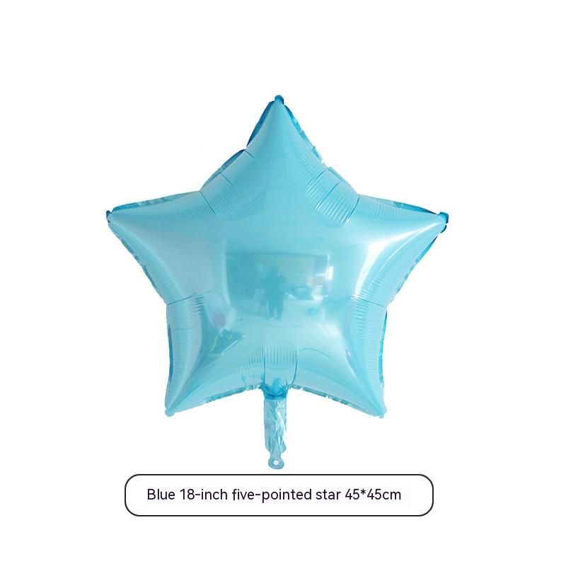 Title 3, 18-inch Five-pointed Star Aluminum Foil Balloon