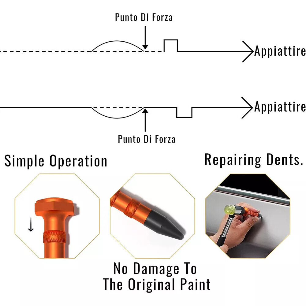 Paintless Dent Repair Rod Kit Auto Dent Removal Tools Car Dent Pullout PDR Tools