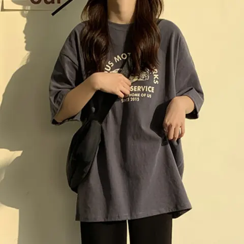 Women Short Sleeve T-shirts Print Casual Korean Style Fashion