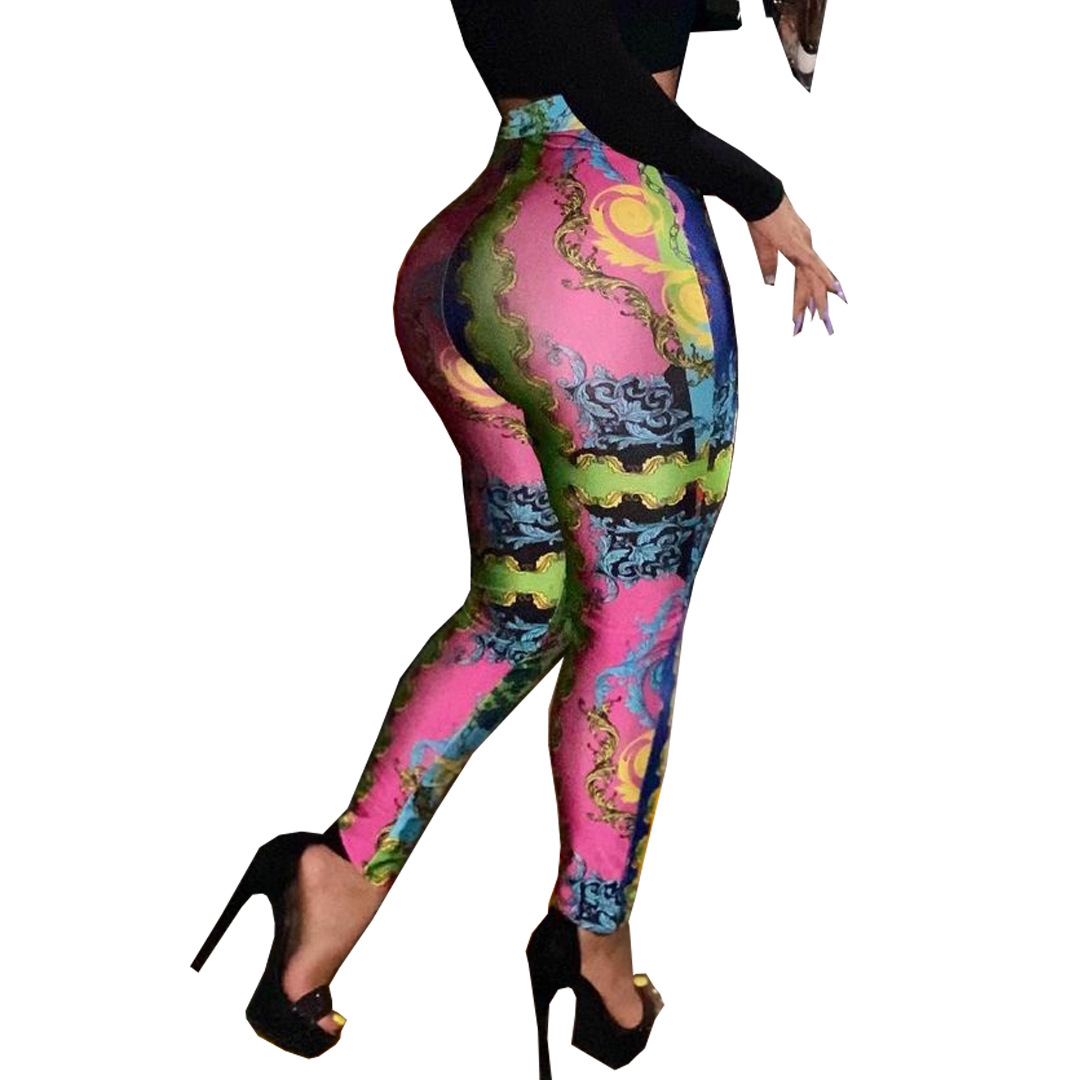 Women's New Autumn And Winter Colorful Printing Trousers