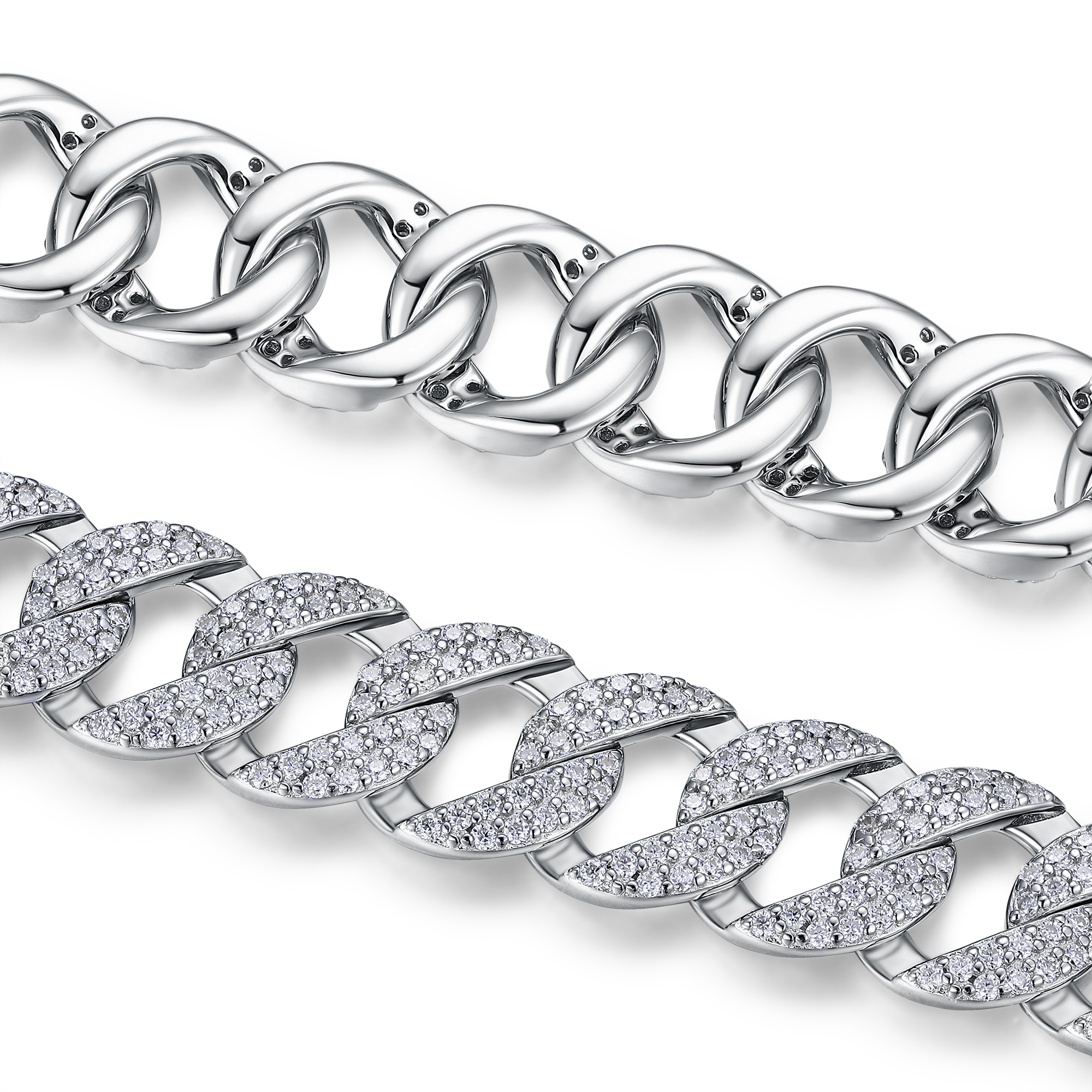 Set With Top-quality Moissanite, This Luxurious And Fashionable Light Luxury Jewelry Silver Bracelet Is Made Of S925 Silver Electroplated With Platinum