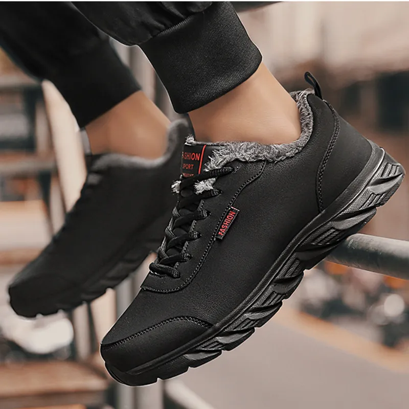 Men Sneakers Winter Warm Sports Shoes with Plush
