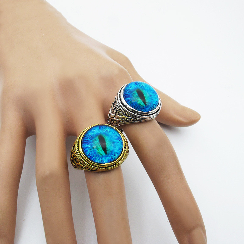 Personality Time Stone Vintage Cat's Eye Ring