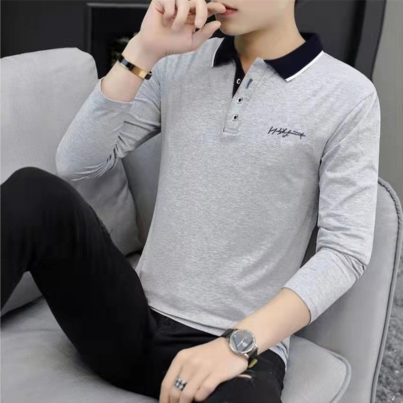 Title 6, Camiseta Polo Masculina Manga Longa Roupa Mascu...