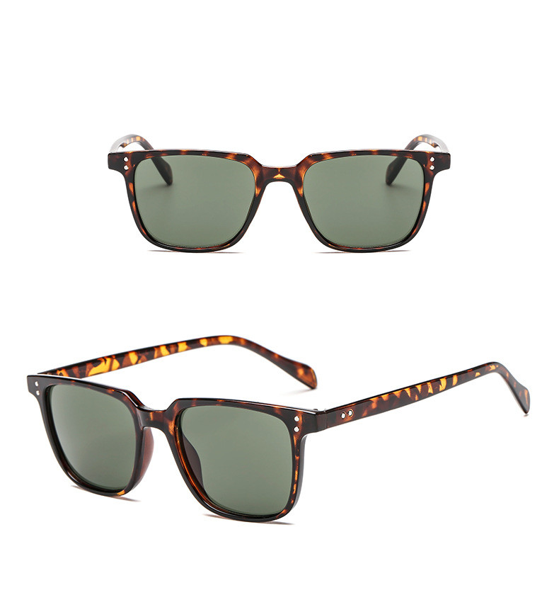 Leopard frame dark green film