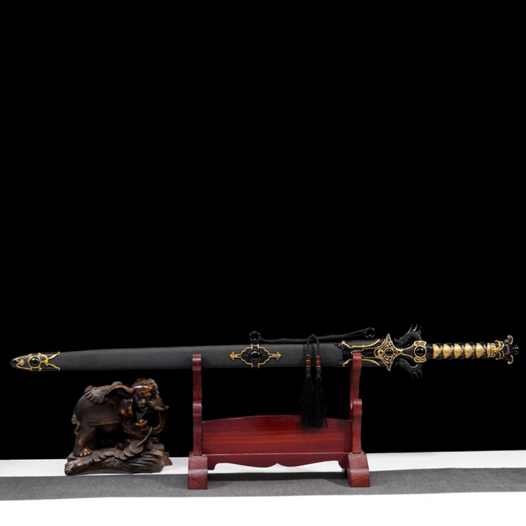 Integrated High Manganese Steel Battle Sword  Unsharpened Cold Weapon For Film TV, Decoration