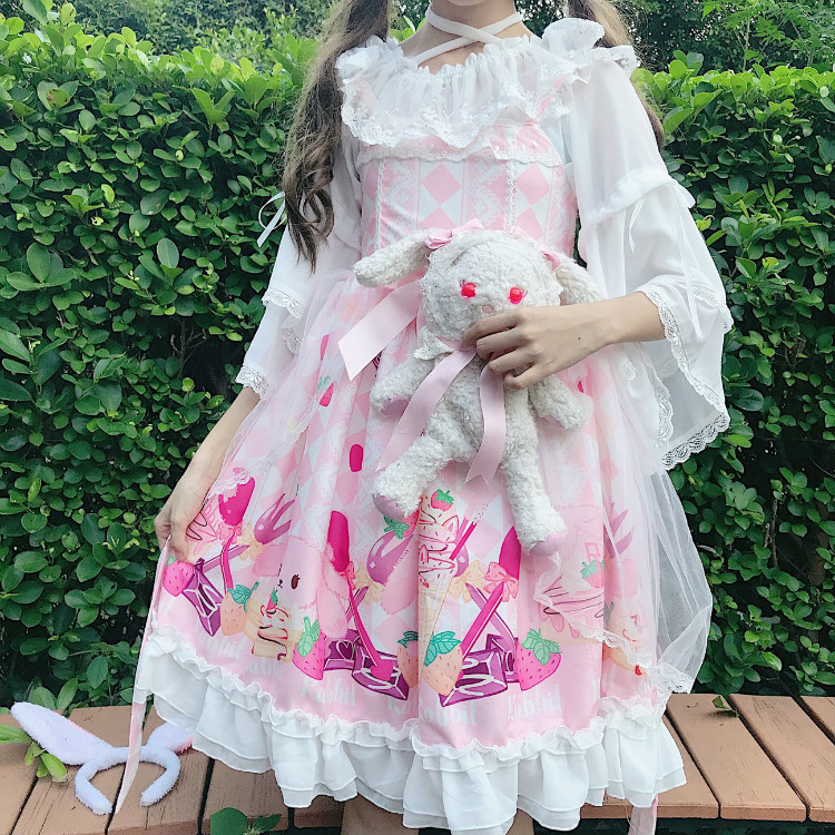 Title 3, Female Lolita Strawberry Rabbit With Chiffon To...