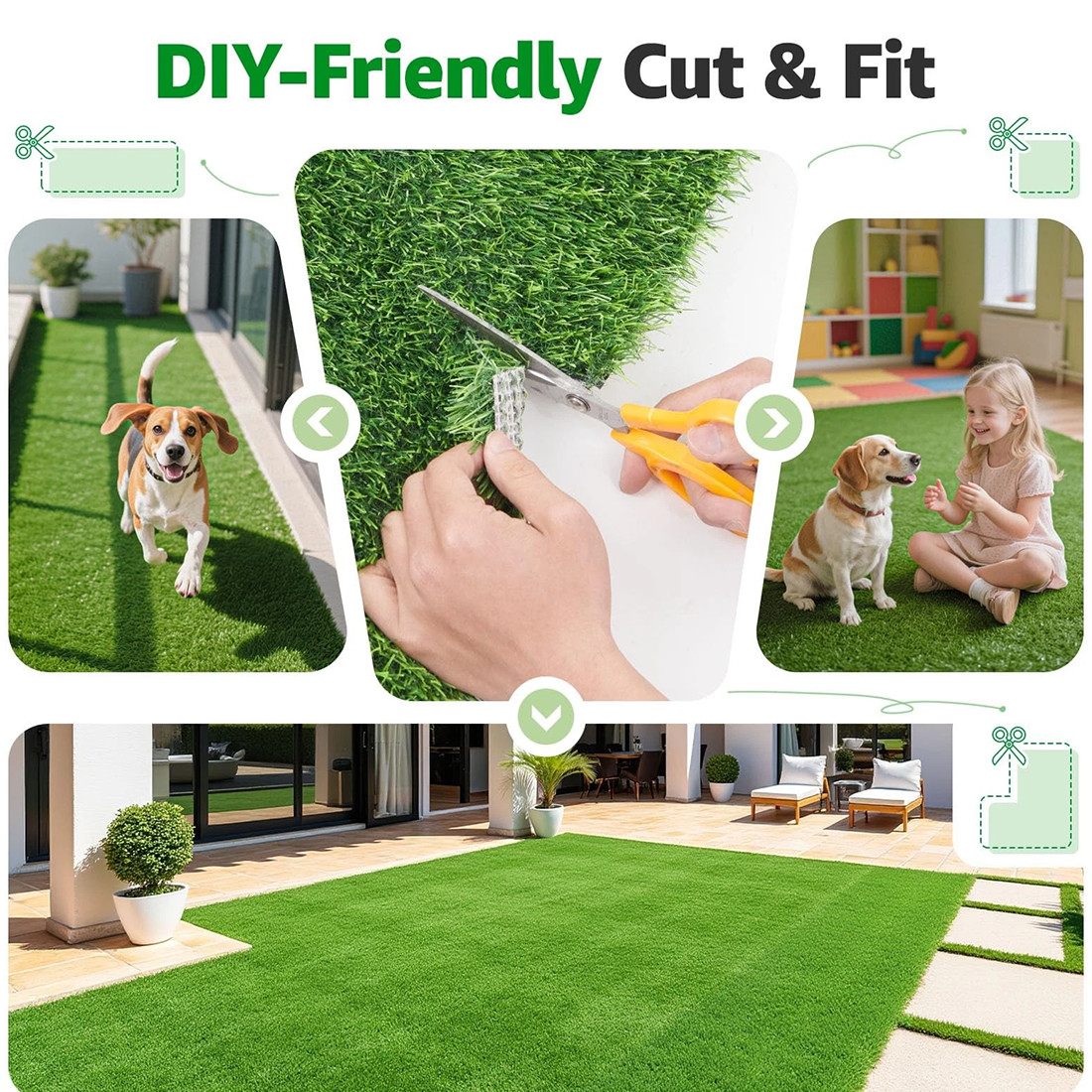 12M Artificial Grass Garden Turf Offcut Roll End Realistic Lawn Fake Carpet Mat — image 5