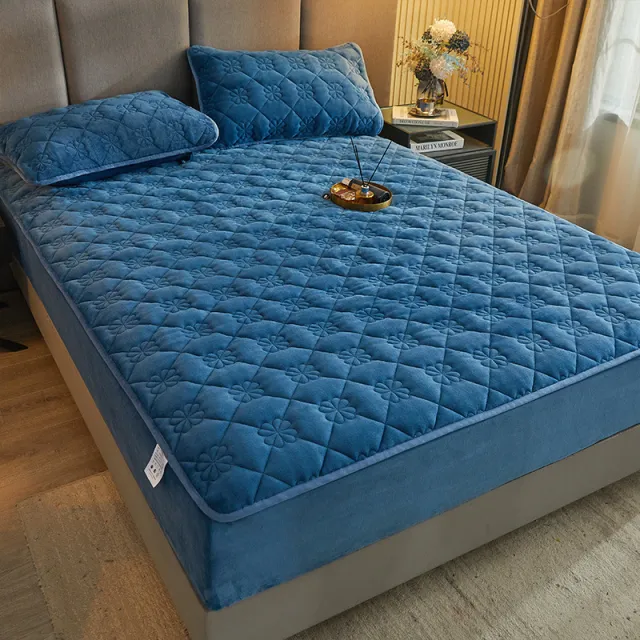 Milk Plush Cotton Fitted Sheet Blue - Shop at LoveMi