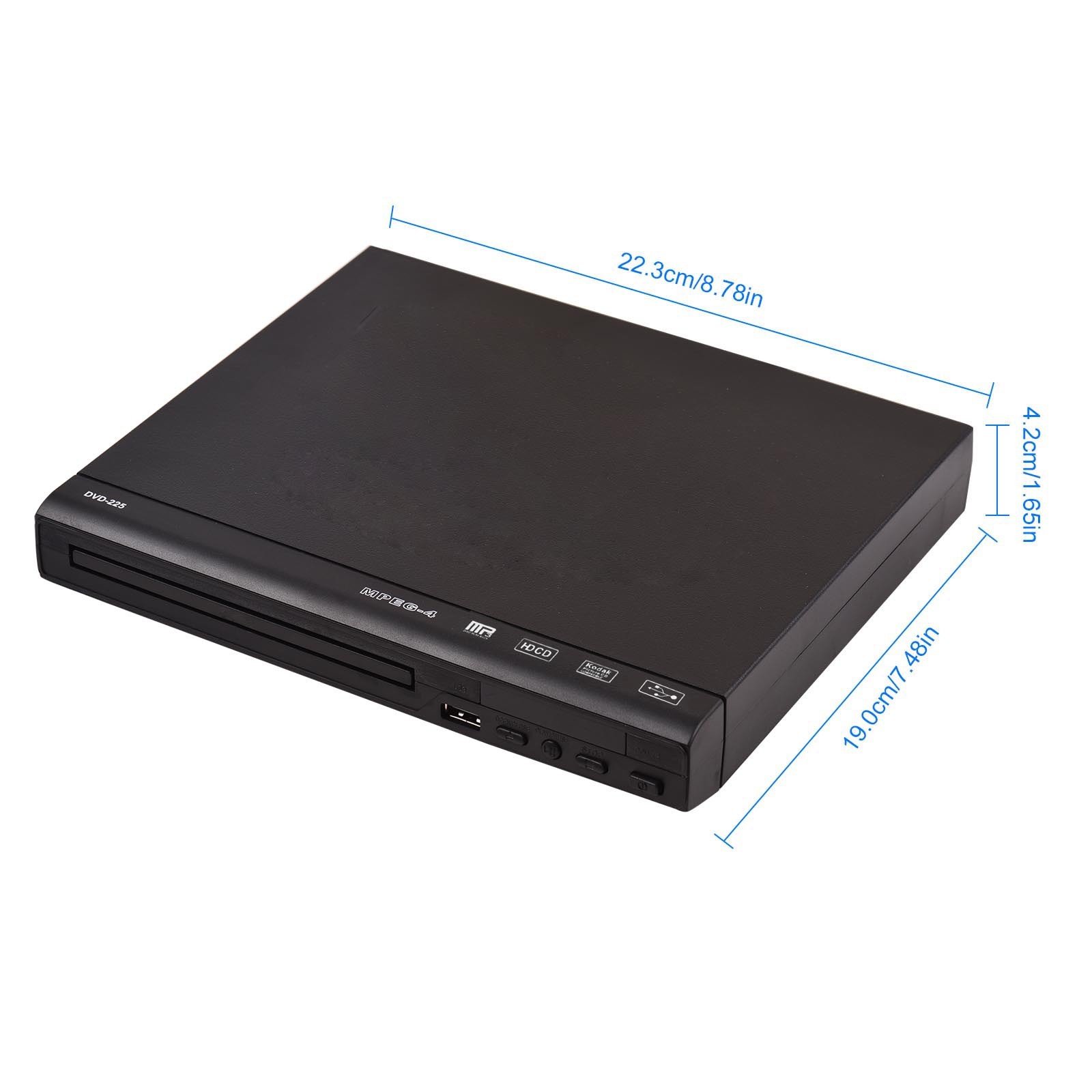 Mini DVD Player Compact Multi Region ADH RW CD VCD Music Disc USB With Remote UK — image 7