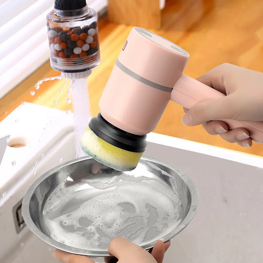 Electric Cleaning Brush Dishwashing Automatic Wireless USB Rechargeable Professional