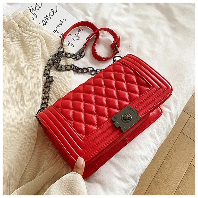Women's Bag Western Style One Shoulder Small Square Bag Red - Shop at LoveMi
