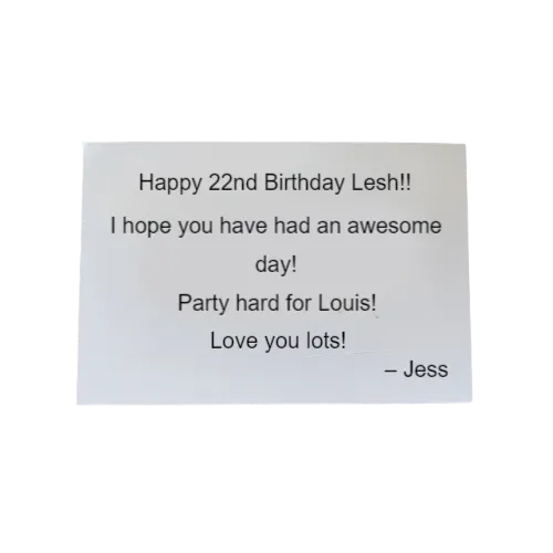 Holiday Birthday Greeting Card 12X8Cm - Shop at LoveMi