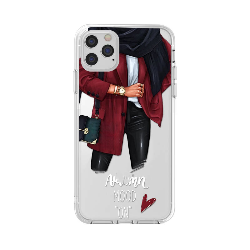 Fashion Lady Mobile Phone Case Transparent TPU Soft Protective Cover - Image 10