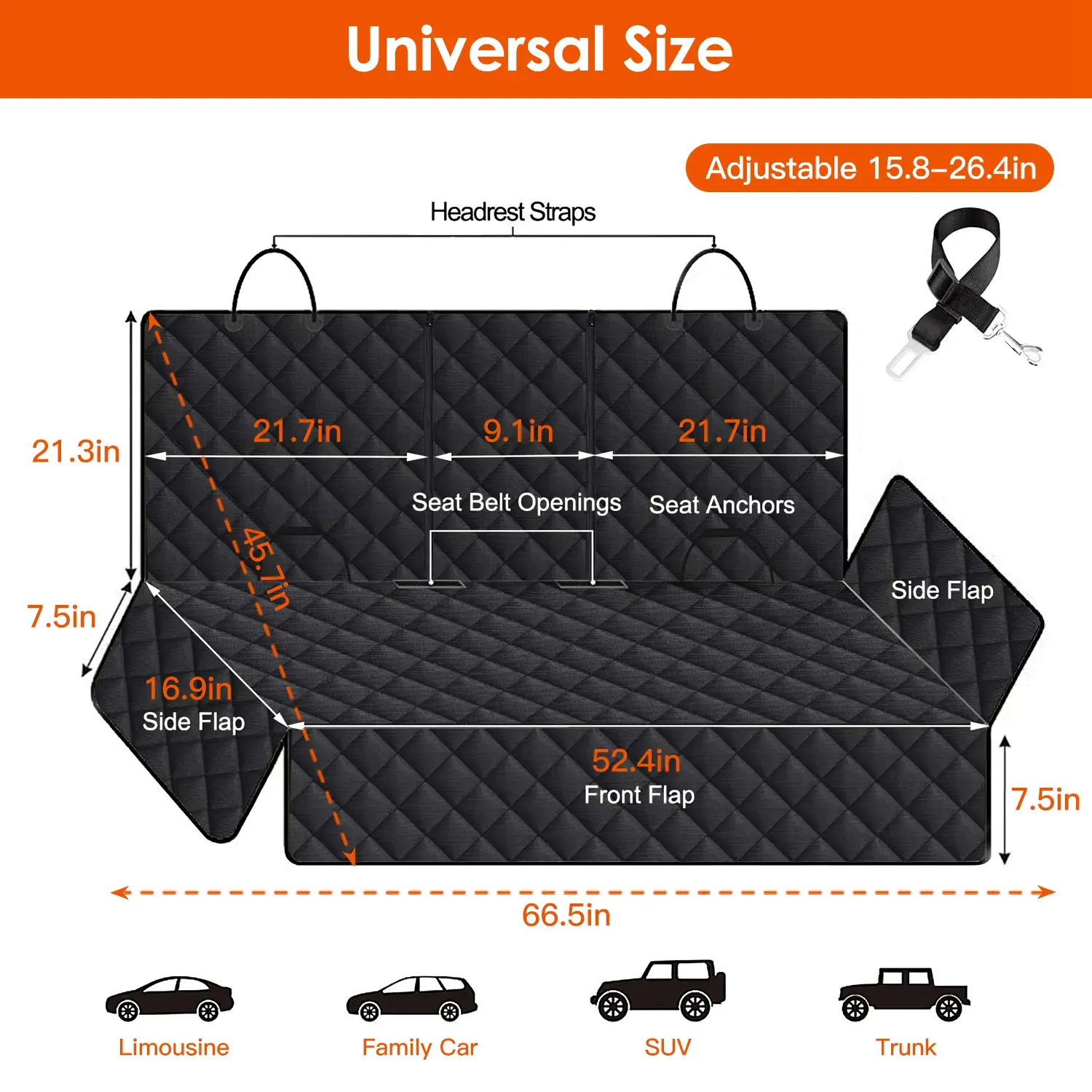 Dog Car Seat Cover Waterproof Scratchproof Pet