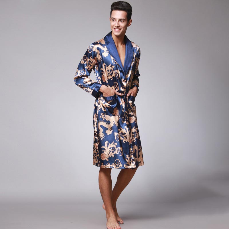 Title 2, Fashion Silk Ice Silk Long Sleeve Men