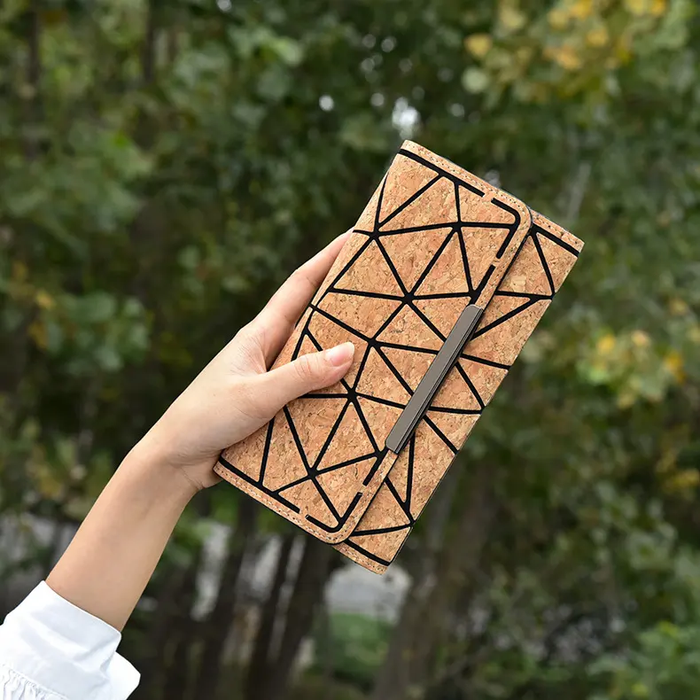 Eco-friendly Cork Grain Multifunctional Fashion Waterproof 3 Fold Hand