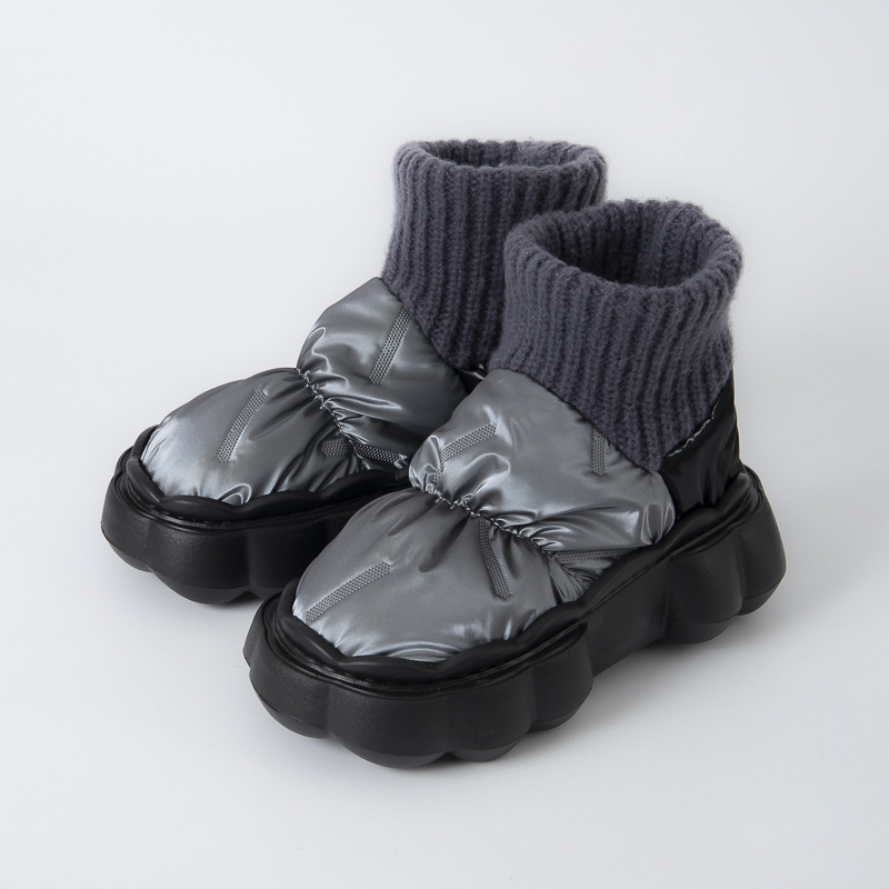 Men's Color Blocking High Top Cotton Shoes