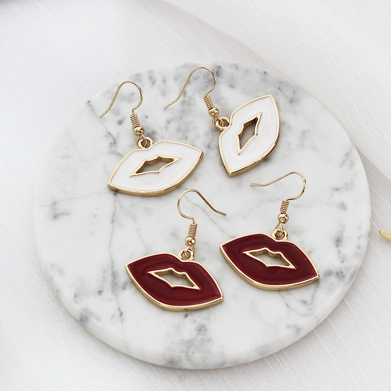 Cross-border E-commerce Jewelry European And American Hot Red Lip Type