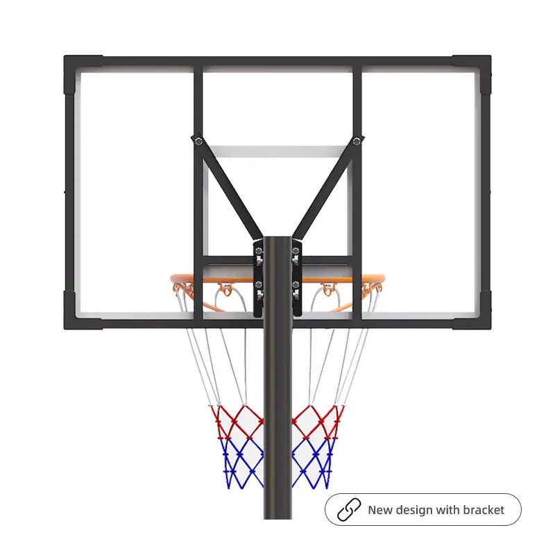 TotheCORE Basketball Stand 5.25-8.53 Ft Adjustable Portable Basketball Hoop & Goal With PC Backplate, Large Base And Wheels