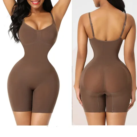 Women's Seamless Body Shaping Bodysuit Thin Elastic Tight Tummy