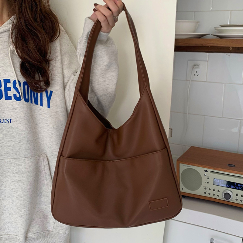 Modische Beuteltasche große Kapazität lässig Schultertasche Damen Pendler Handtasche - Bild 12 von 14