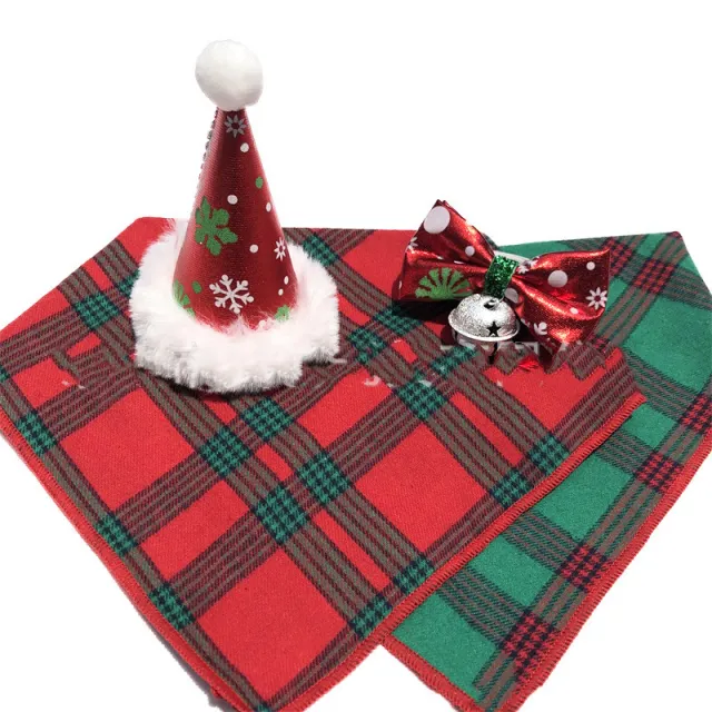 Christmas Products Pet Christmas Hat Set Christmas Fourpiece Set - Shop at LoveMi