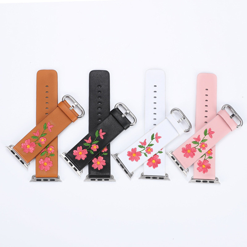 Title 6, Compatible with Apple, Embroidered Flower Loop ...