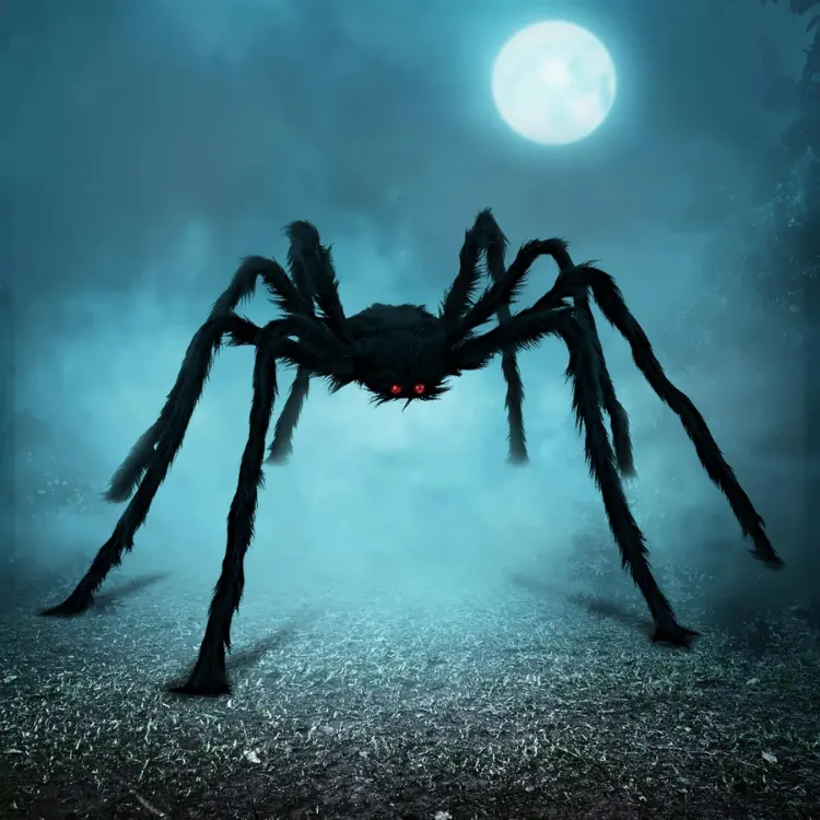 5 FT Giant Halloween Spider, Large Black