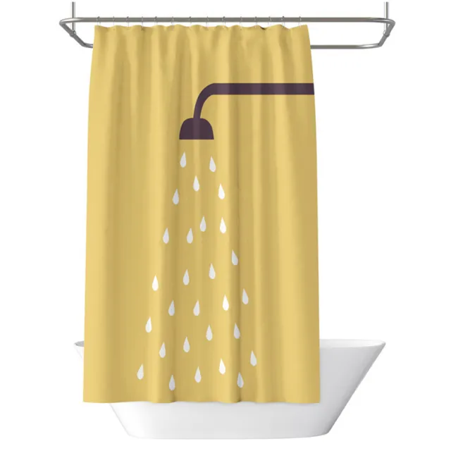 Modern Simple Waterproof Shower Curtain Partition Curtain Yellow - Shop at LoveMi