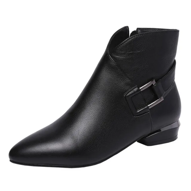 Low heel Short tube Ladies Fashion Boots Black - Shop at LoveMi