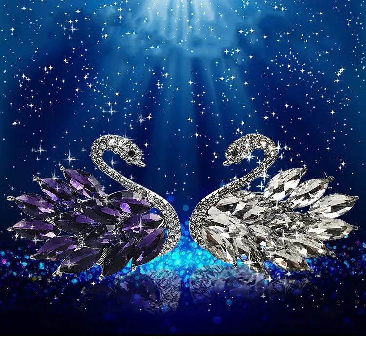 Car Crystal Diamond Swan Air Outlet Clip